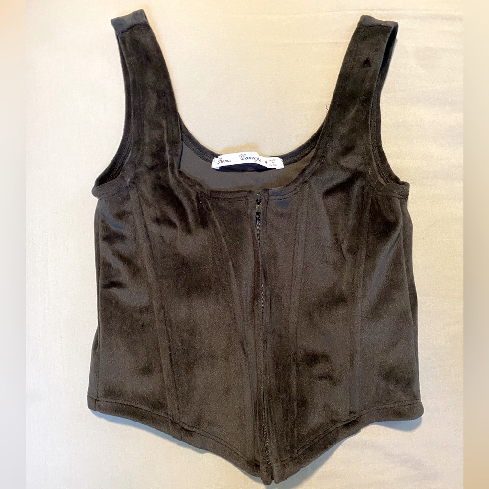 Velvet Corset Top